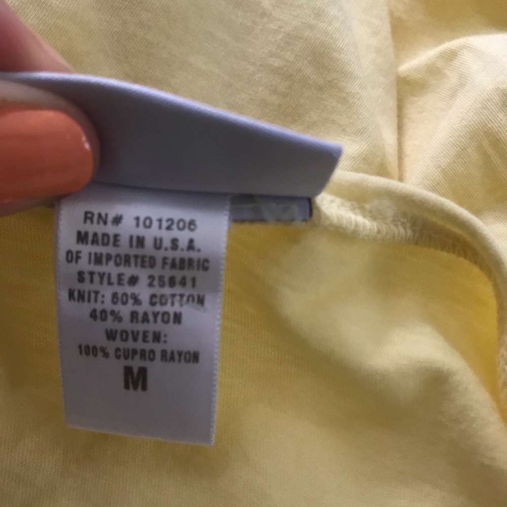 Soft surroundings yellow asymmetrical tunic top - Picture 8 of 8